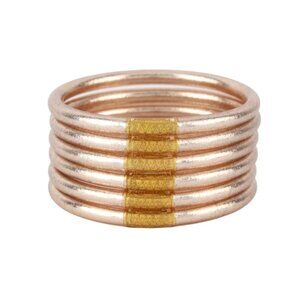 NWT Budhagirl All weather bangles budhagirl bracelets, size small, champagne